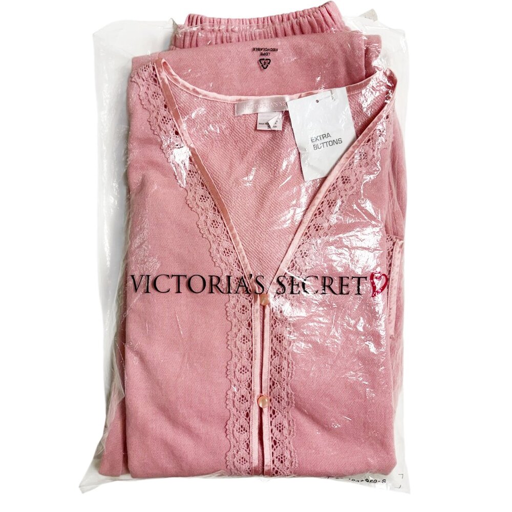Victoria's Secret Vintage Pink Cotton Blend Sleepwear Set (S)